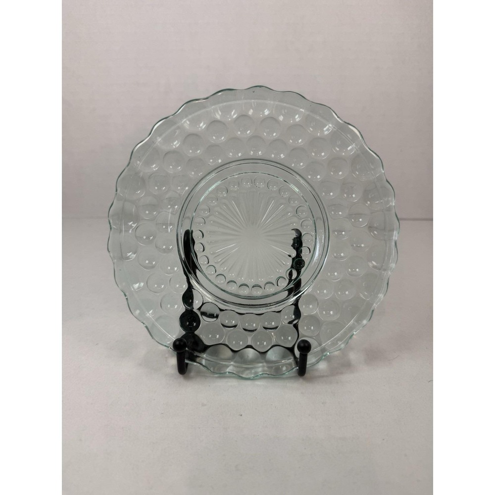 Rare Anchor Hocking Bubble Aqua Teal Green Blue 6 3/4" Plate Depression Glass